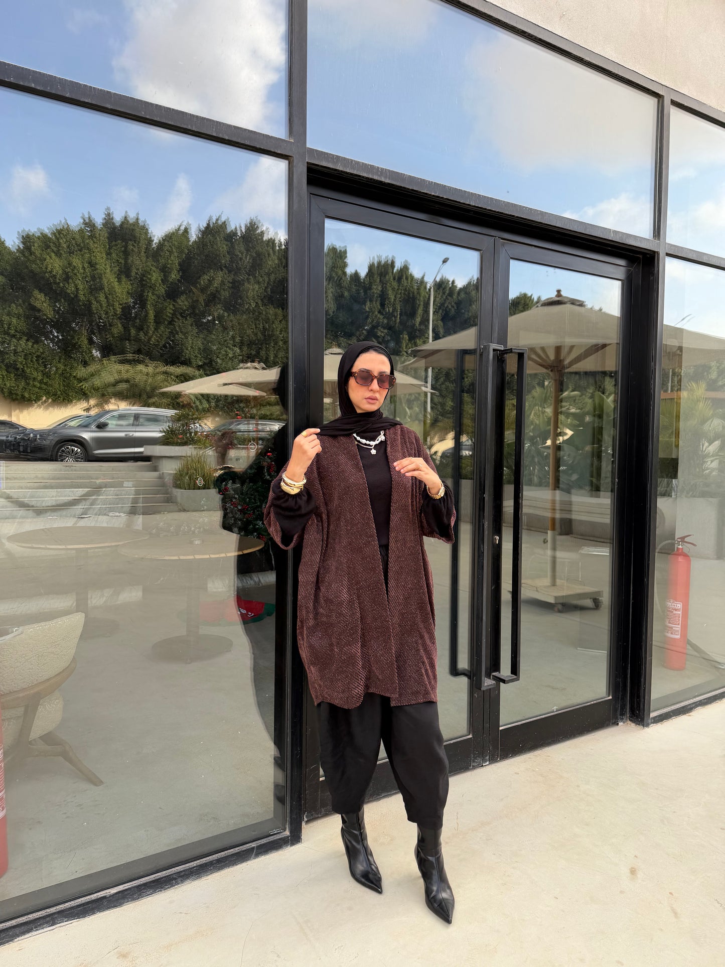 Velvet Cardigan (Brown)