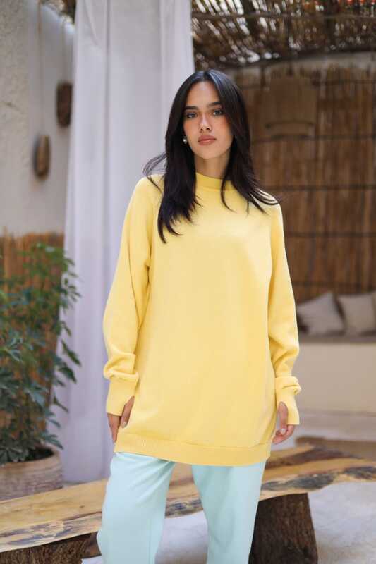 Essential knit top - Yellow