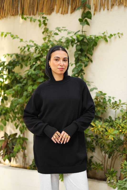 Essential knit top - Black