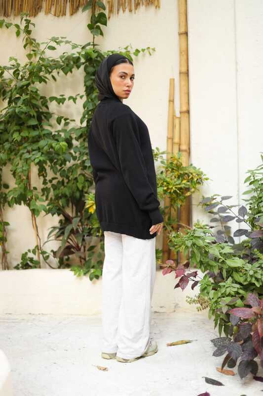 Essential knit top - Black