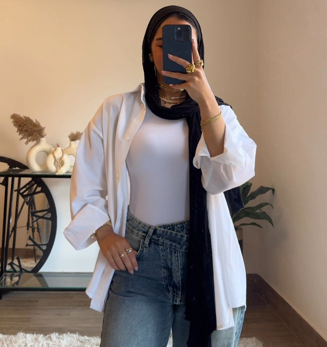 Essential linen Shirt -White