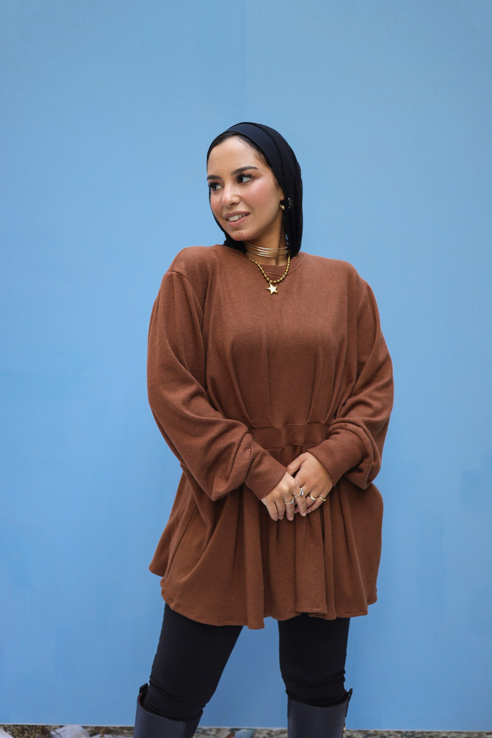 Velora Top- Brown
