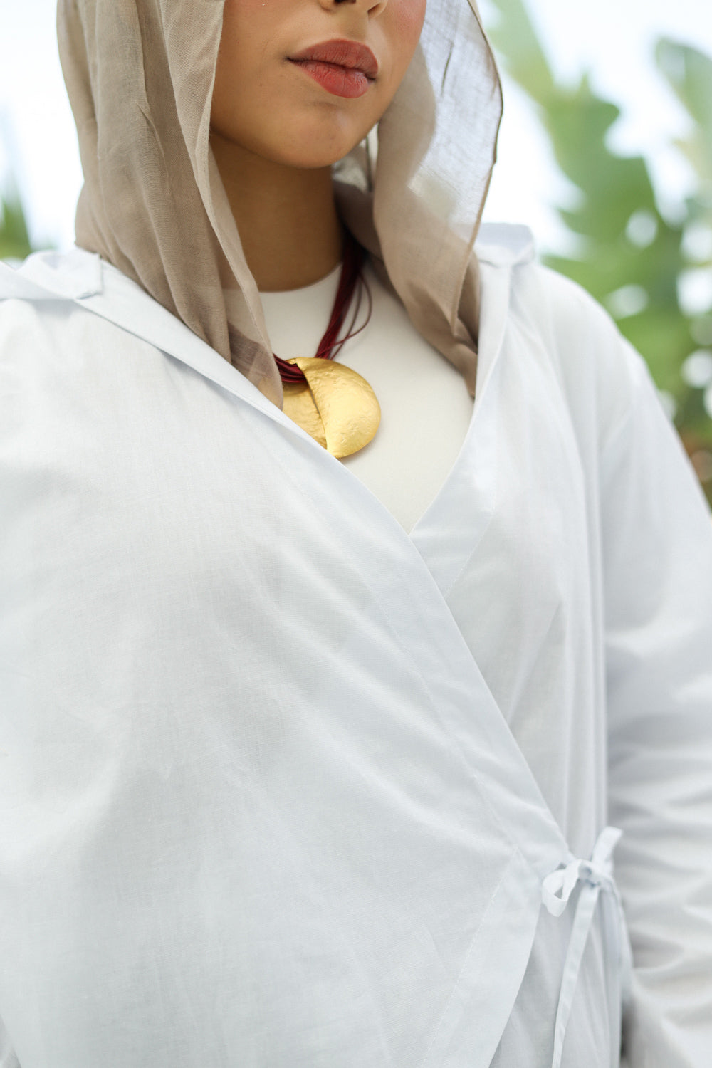 Chic-Cross Poplin Shirt (White)