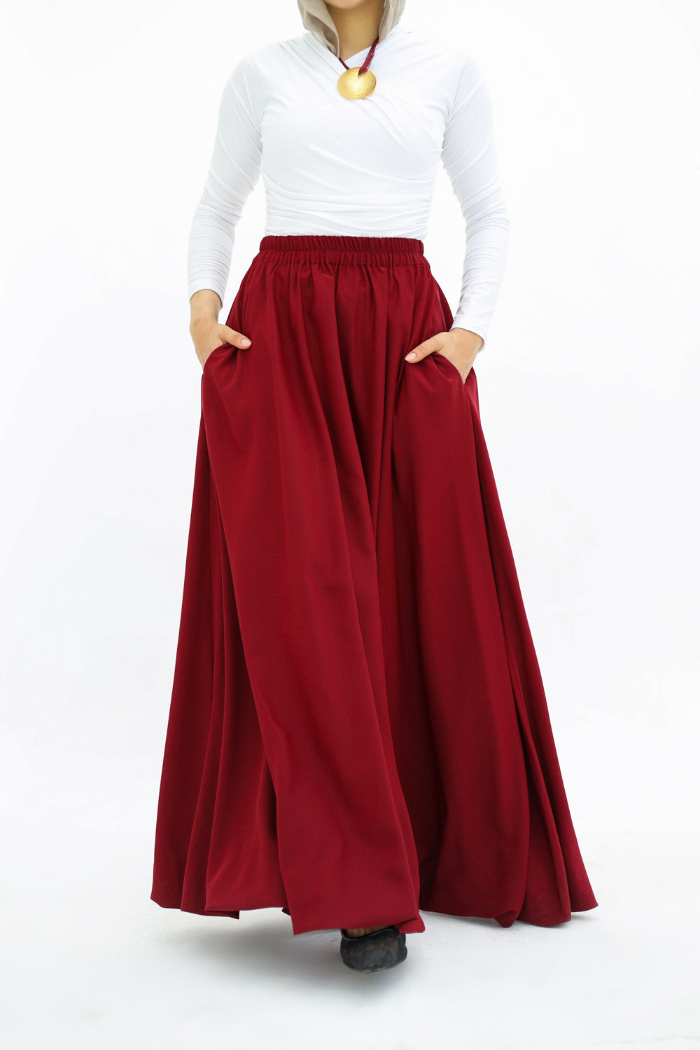 Bubble Skirt (Burgundy)