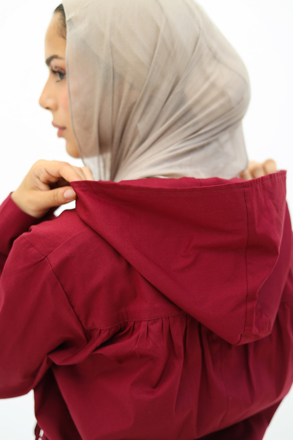 Chic-Cross Poplin Shirt (Burgundy)