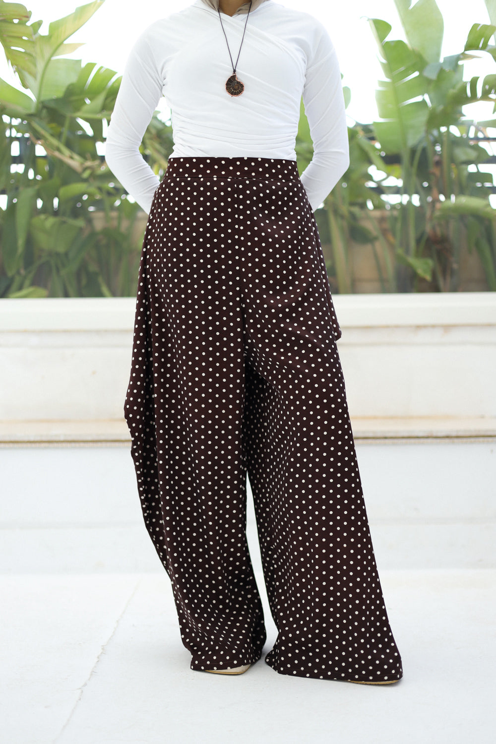 Polka dots Sherwal (Brown)