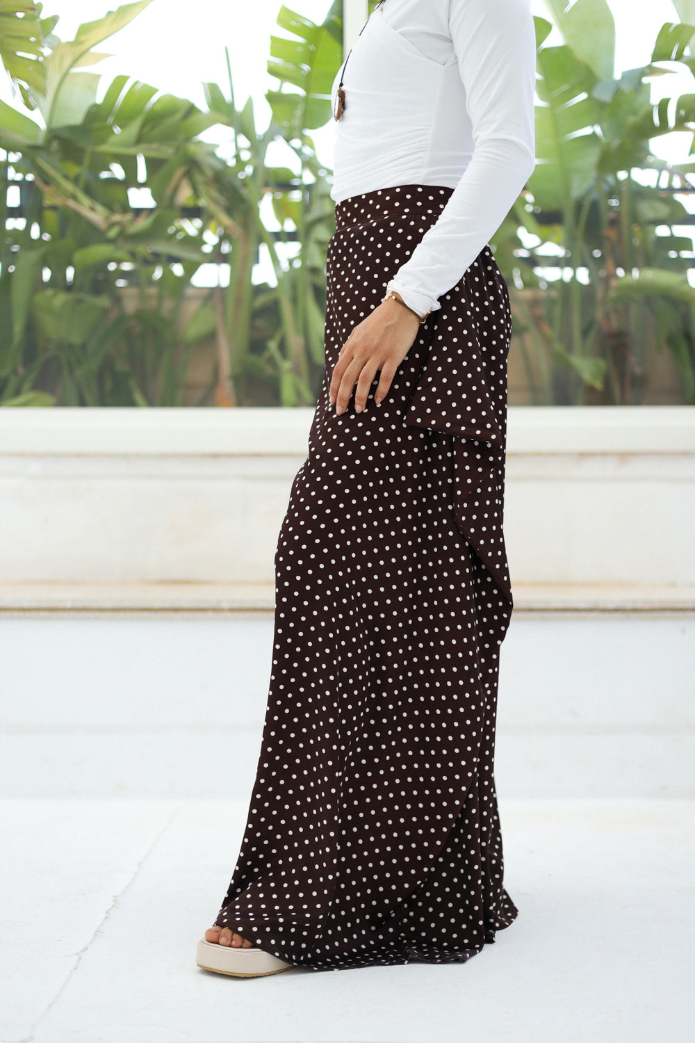 Polka dots Sherwal (Brown)