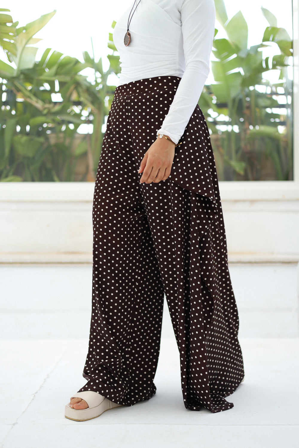 Polka dots Sherwal (Brown)