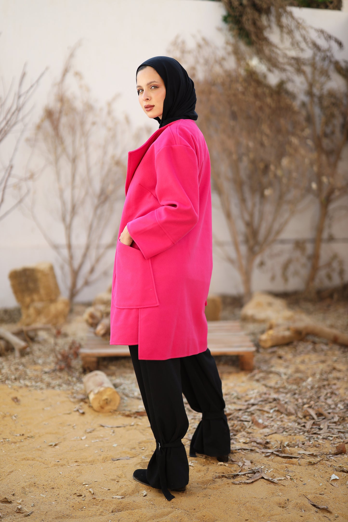 Catchy Coat Fushia