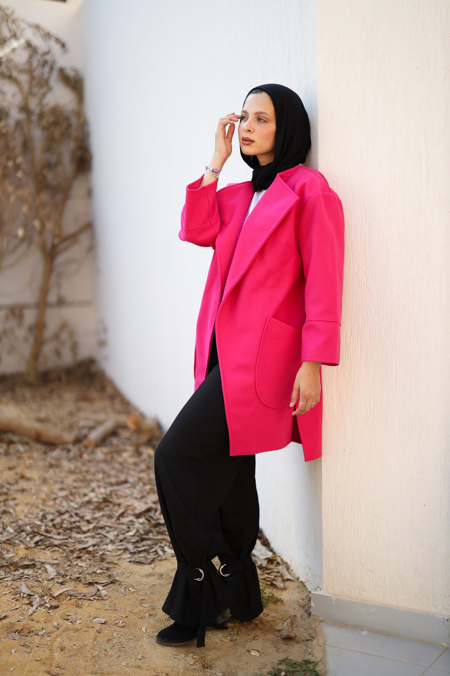 Catchy Coat Fushia