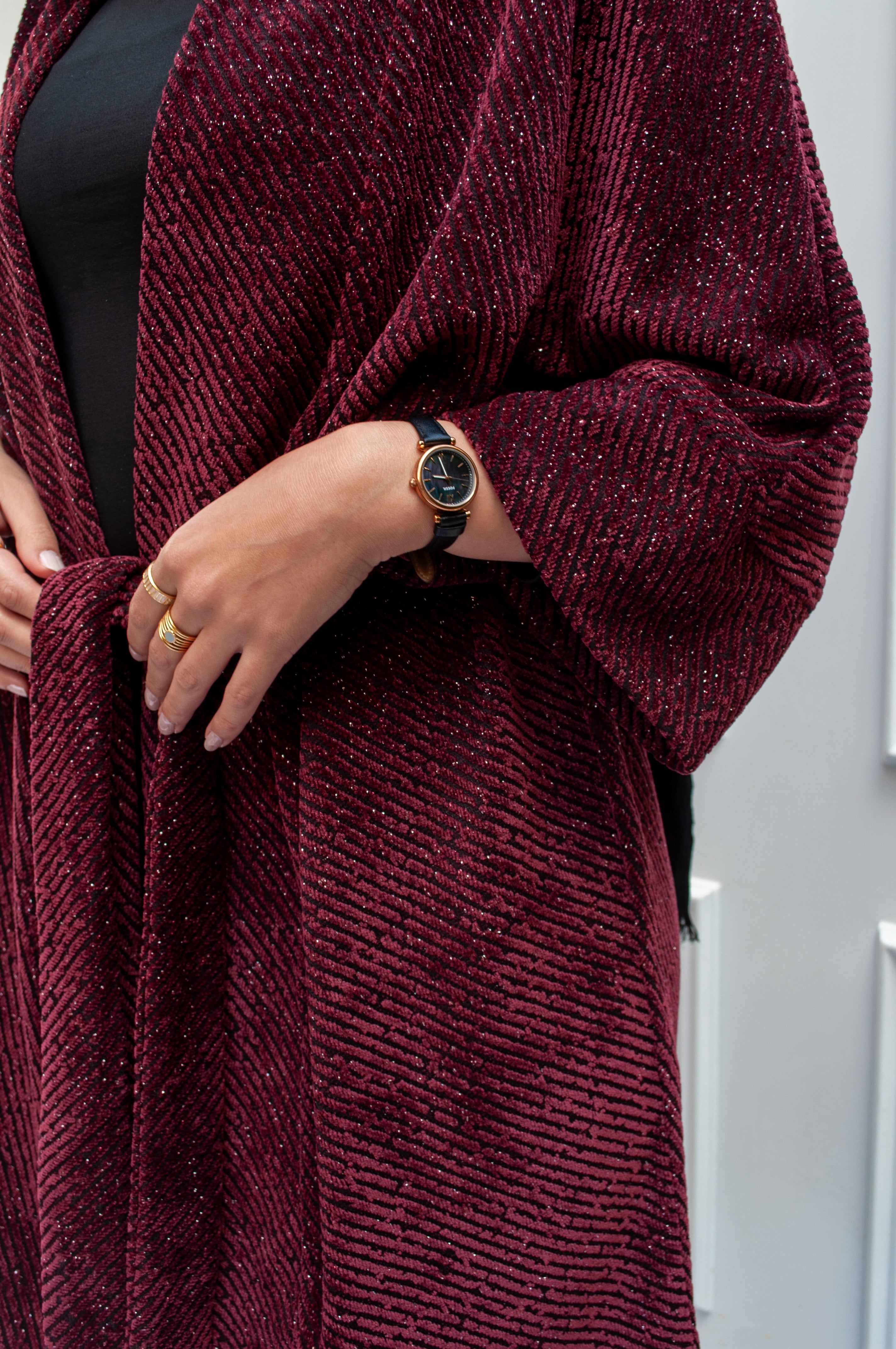 Velvet Cardigan (Burgundy)