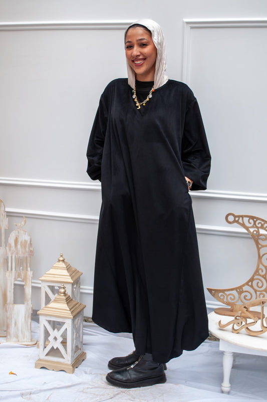 Velvet Balloon dress (Black)