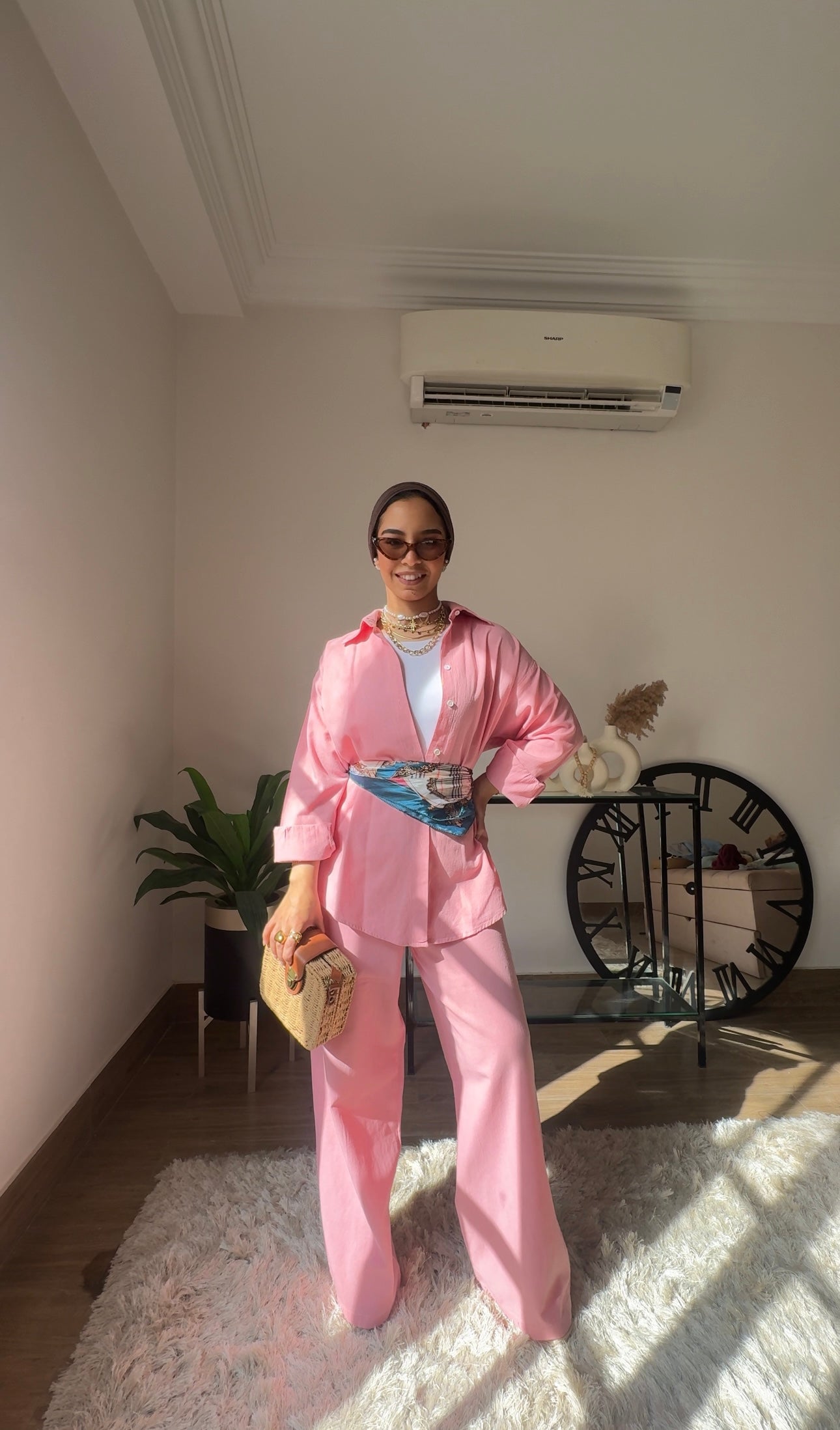 Essential linen pants - Pink