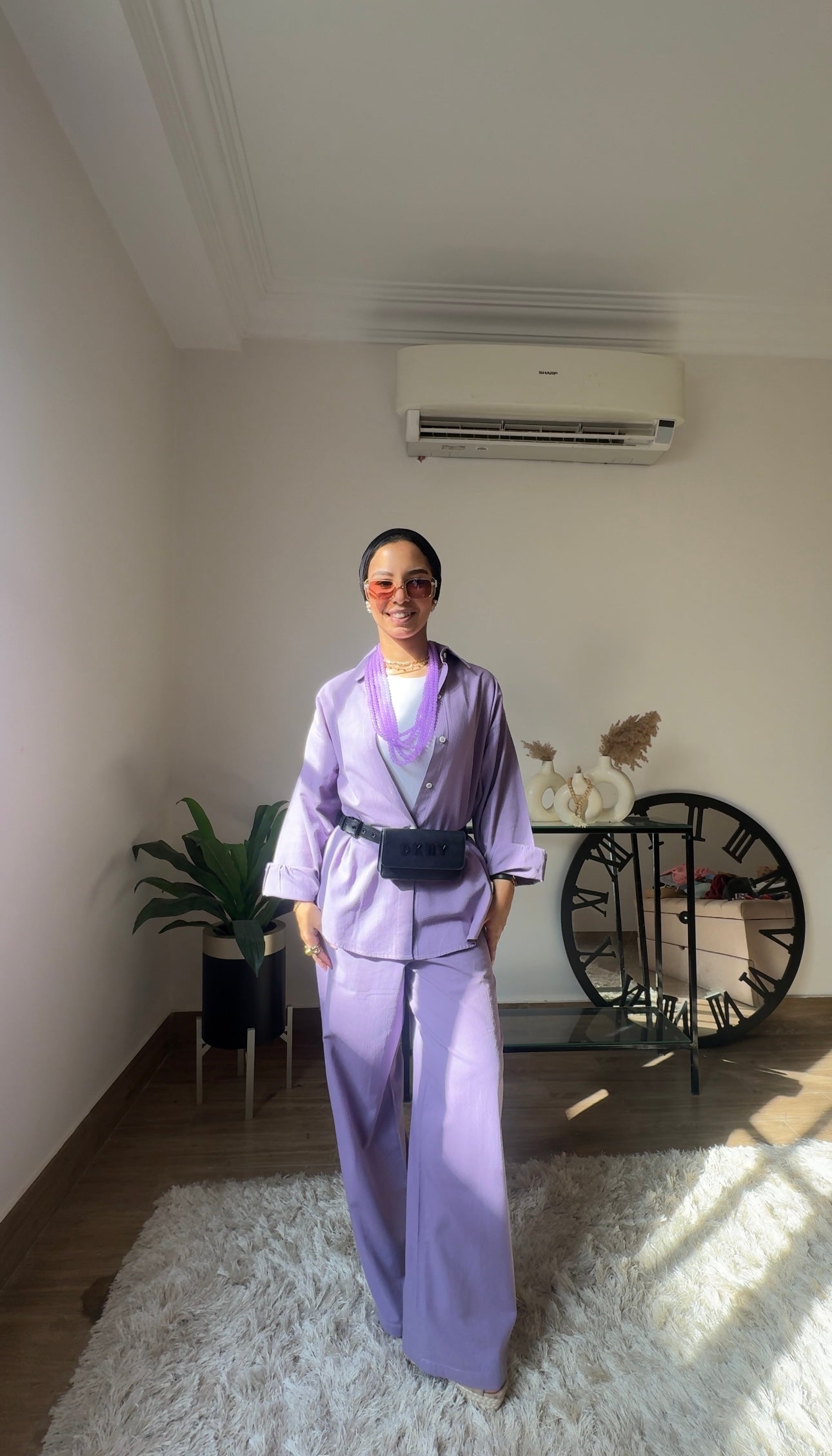 Essential linen Shirt-Lilac