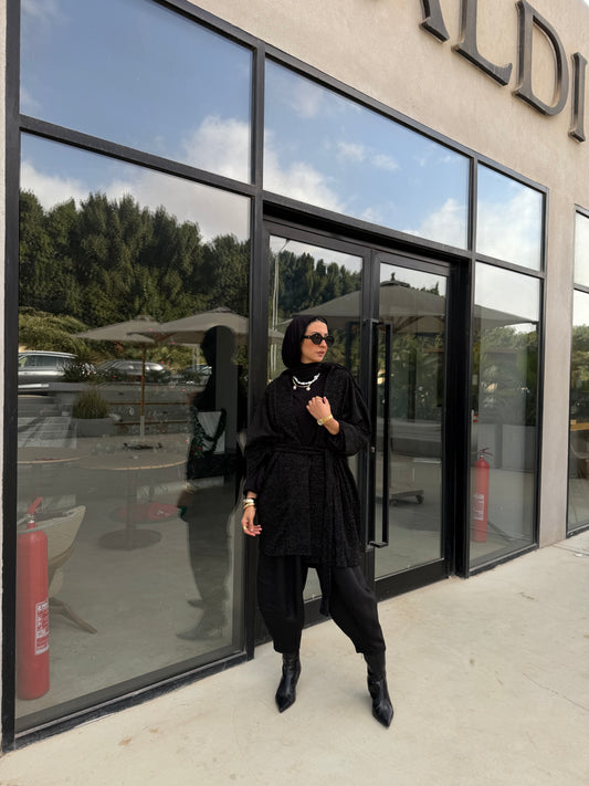 Velvet Cardigan (Black)