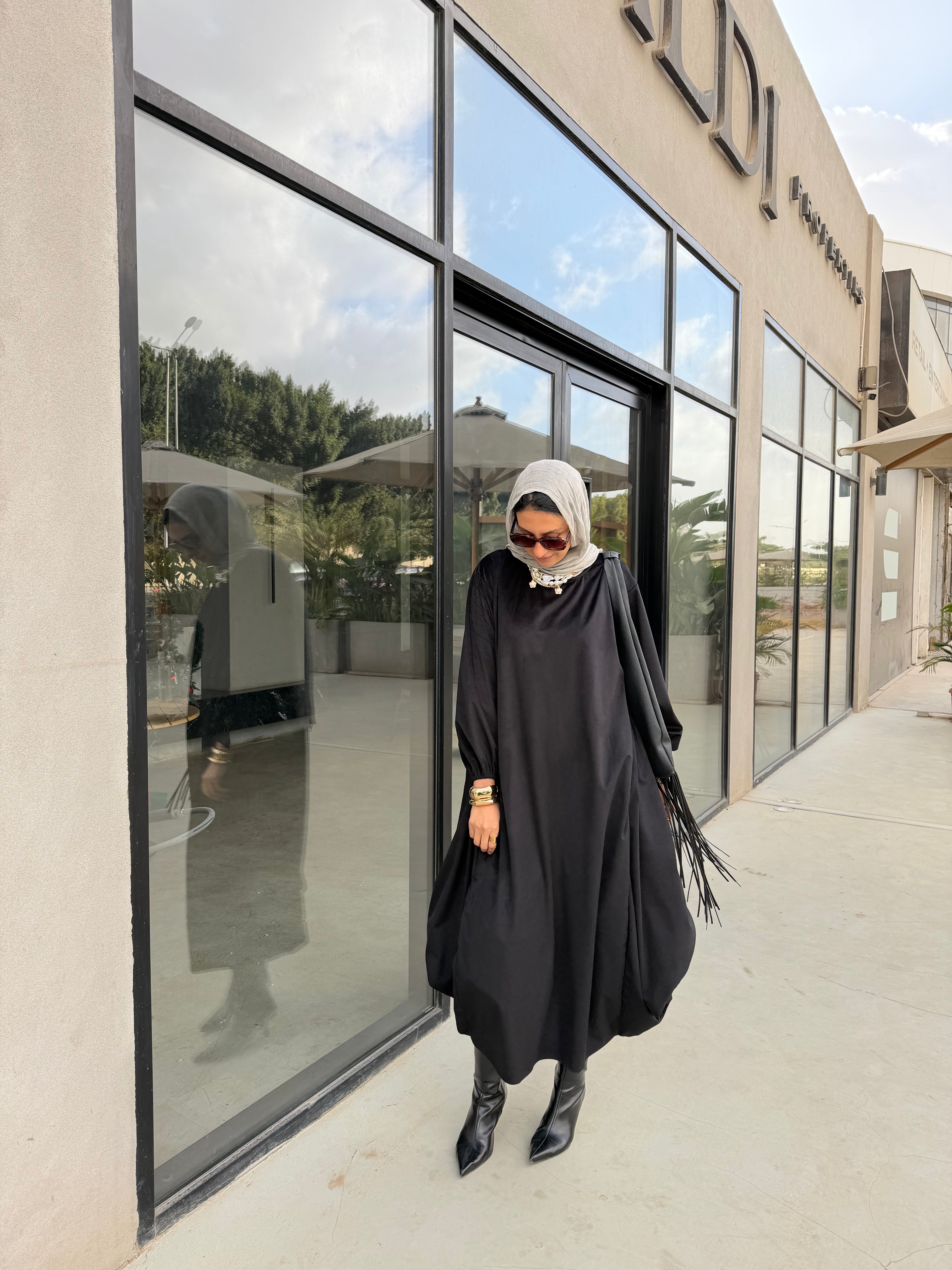 Velvet Balloon dress (Black)