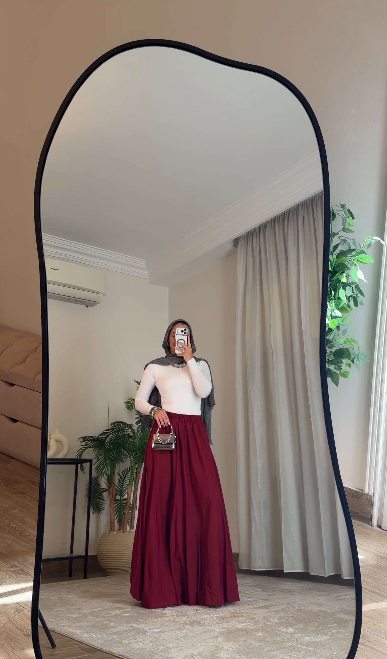 Bubble Skirt (Burgundy)