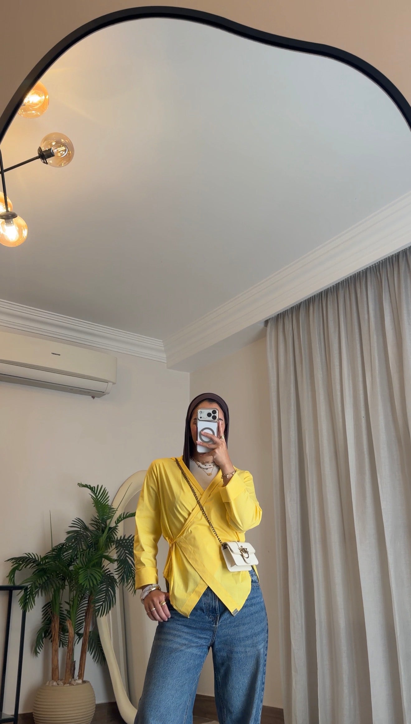 Chic-Cross Poplin Shirt (Yellow)