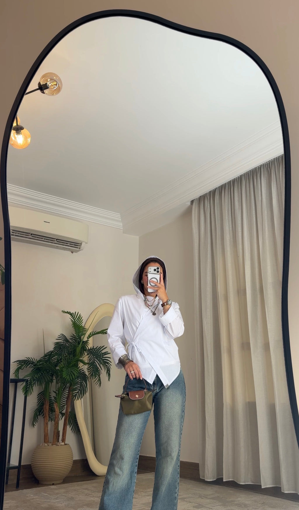 Chic-Cross Poplin Shirt (White)
