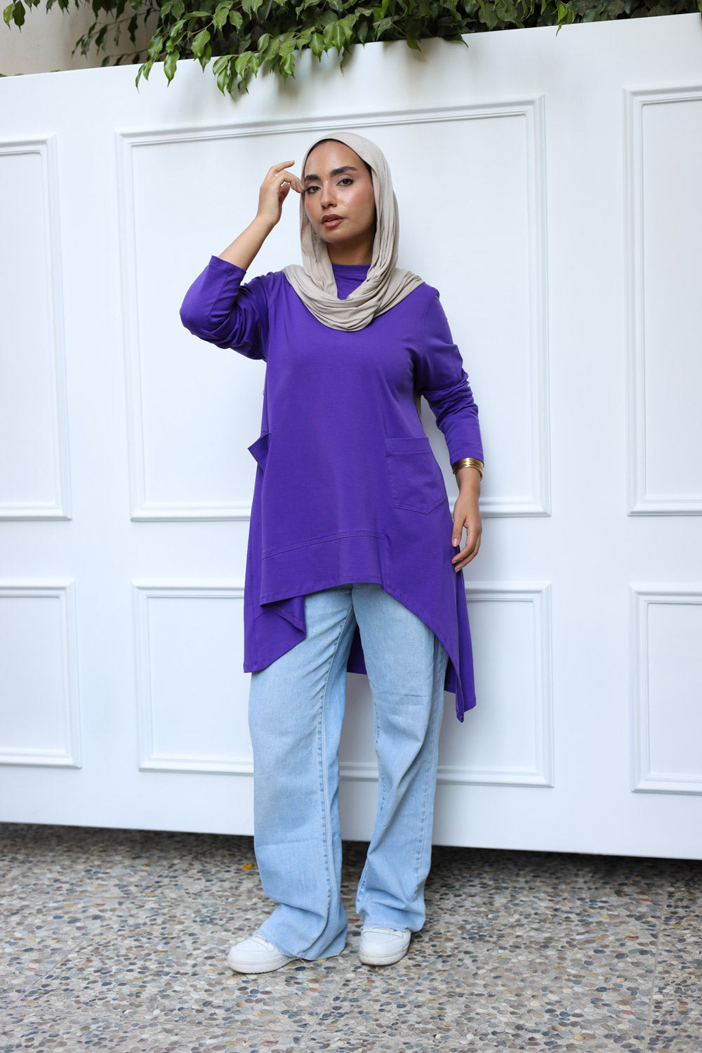 Cotton T-shirt Purple