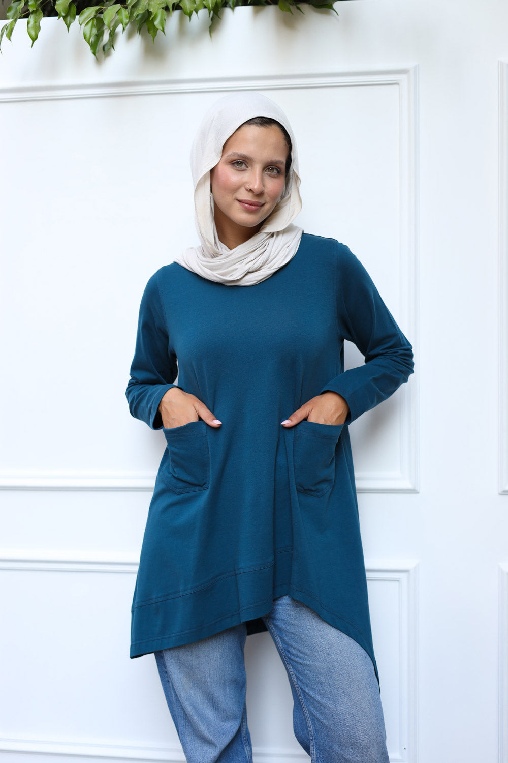 Cotton T-shirt Petrol