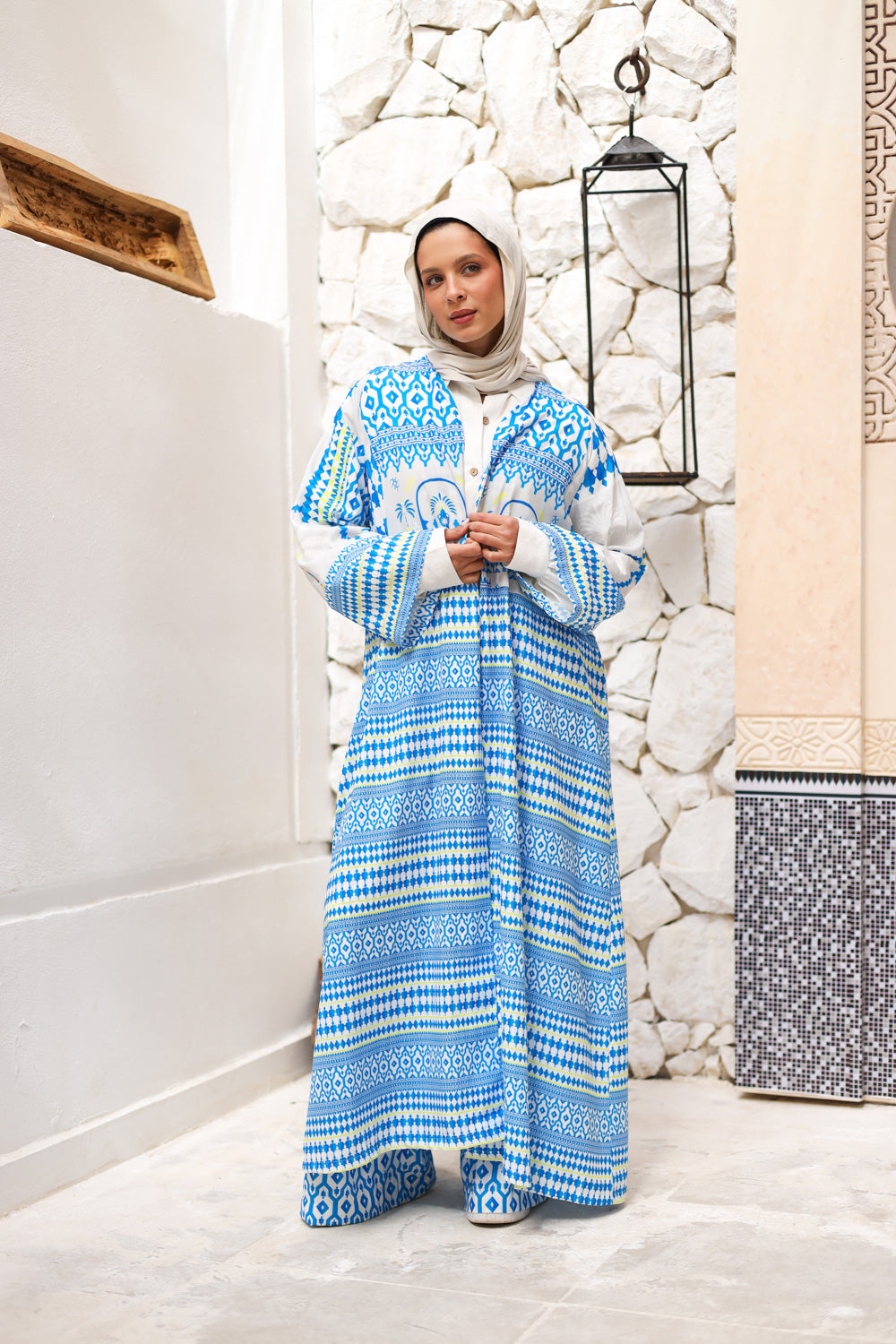 Arabisk Kaftan- Blue