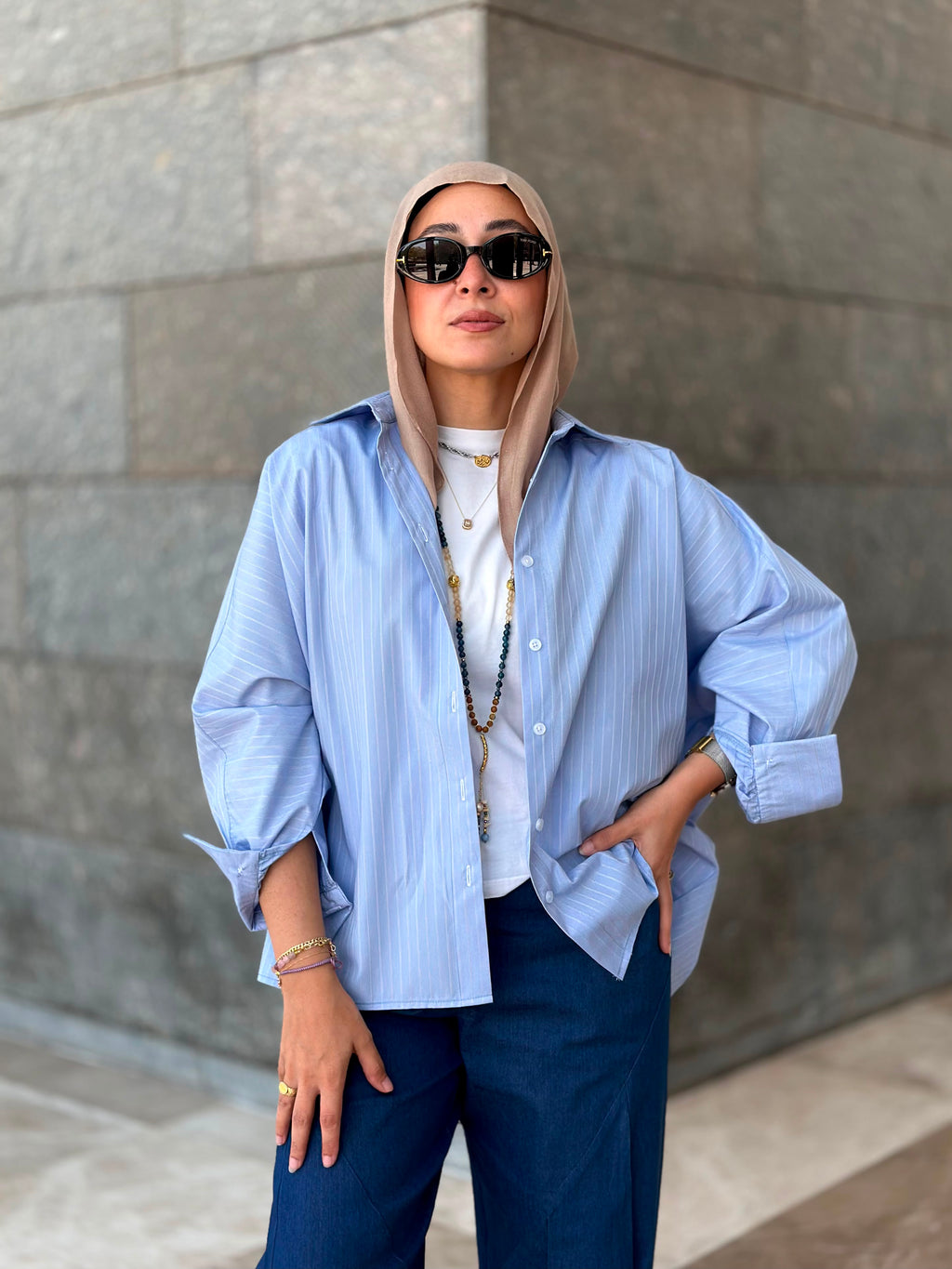Stripes Shirt-Light Blue