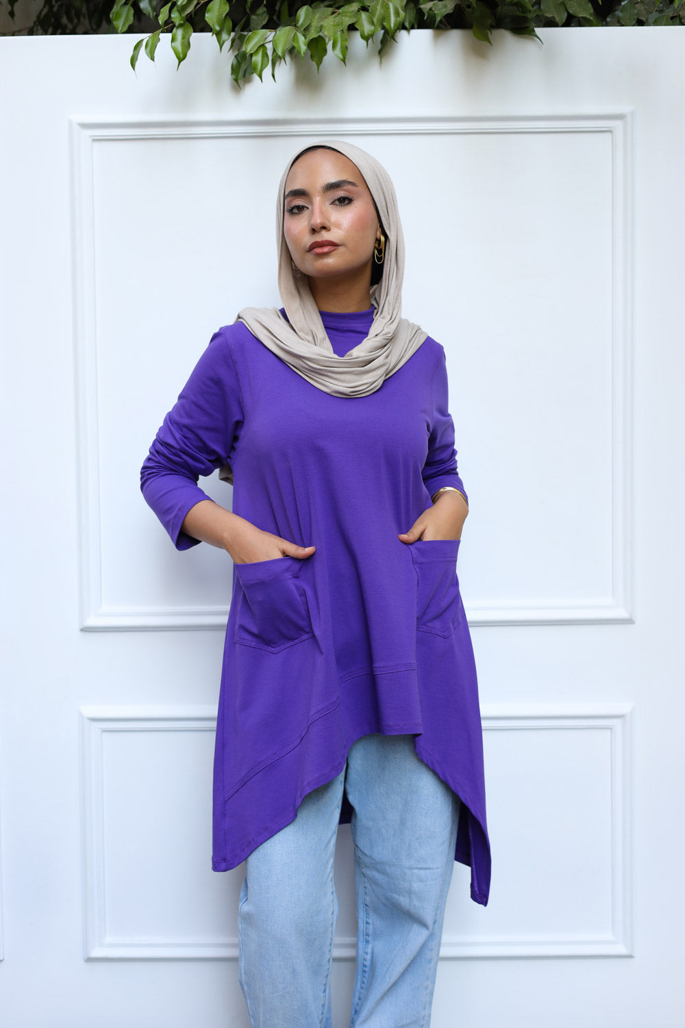 Cotton T-shirt Purple