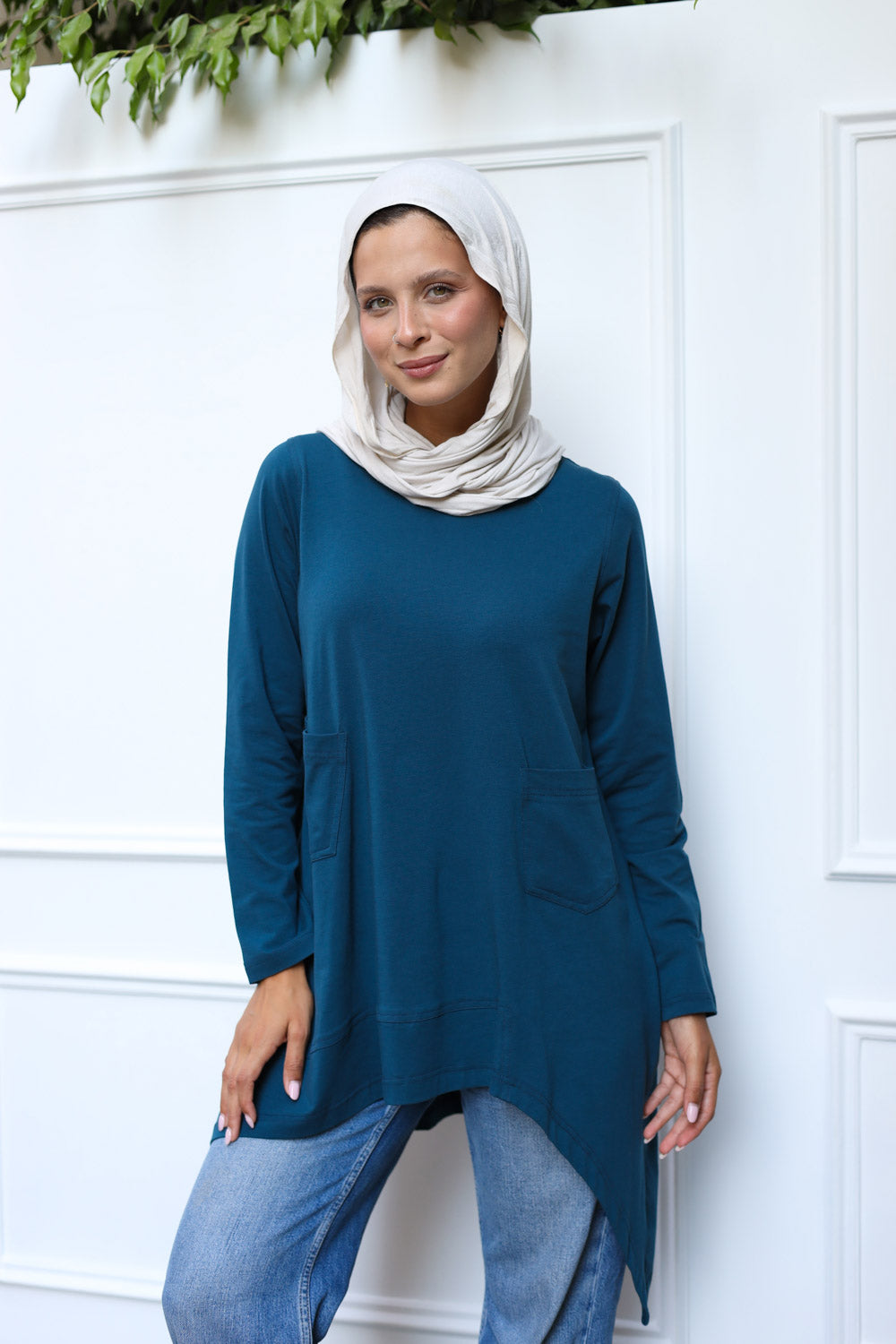 Cotton T-shirt Petrol