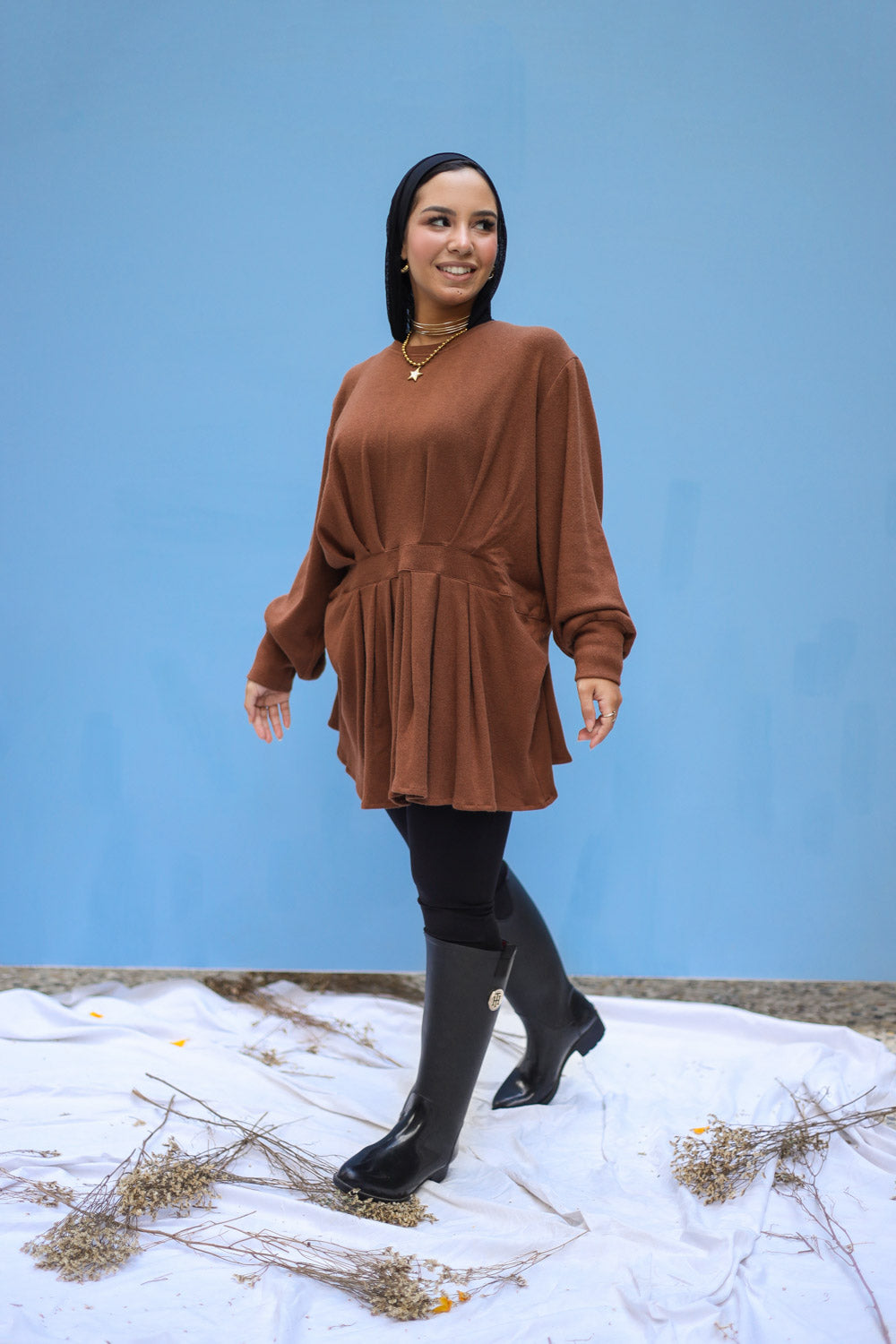 Velora Top- Brown