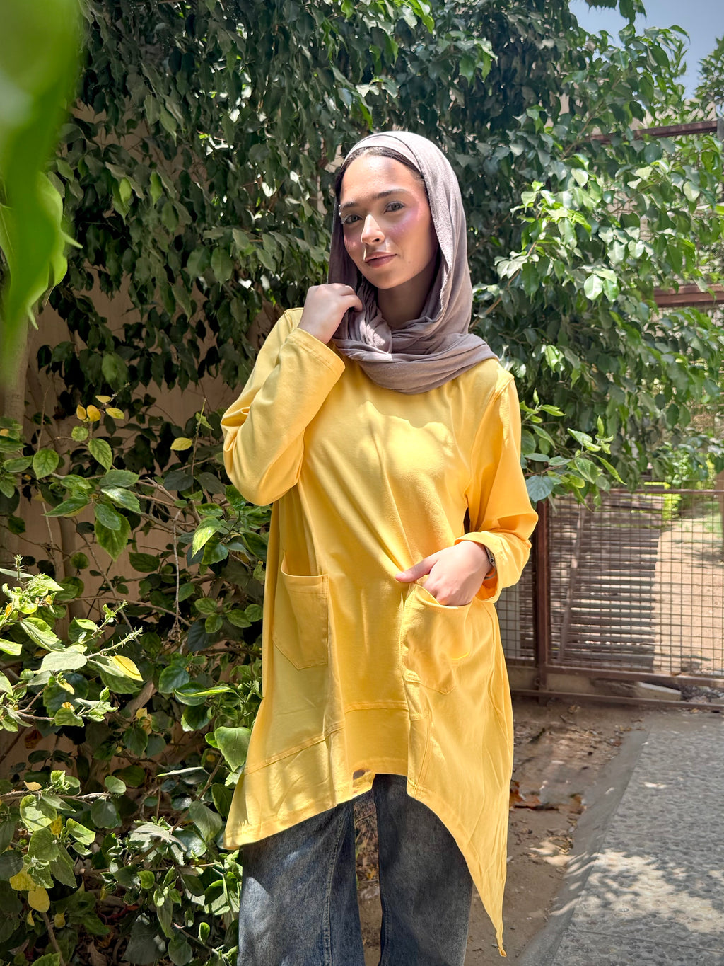 Cotton T-shirt Yellow