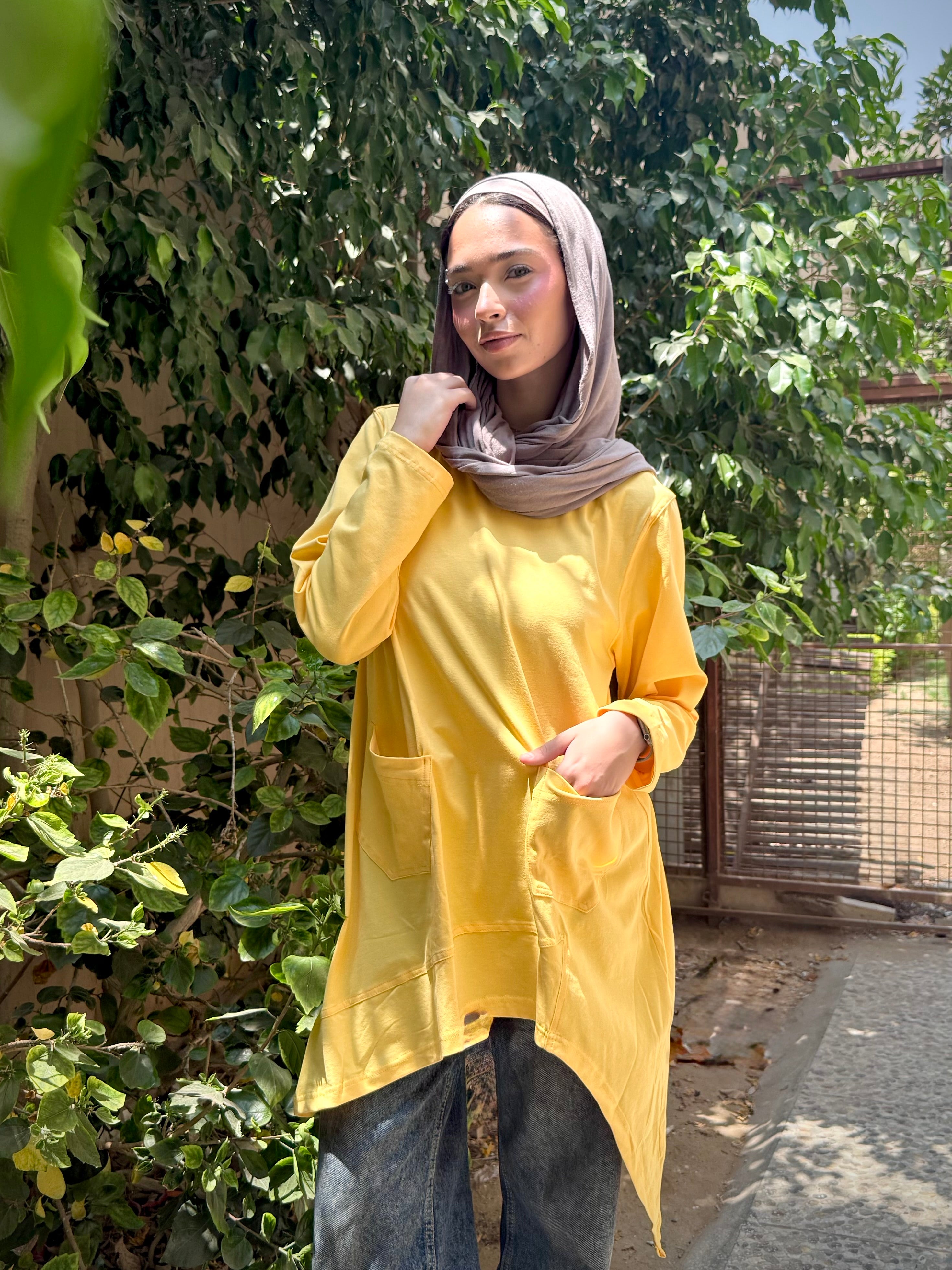 Cotton T-shirt Yellow