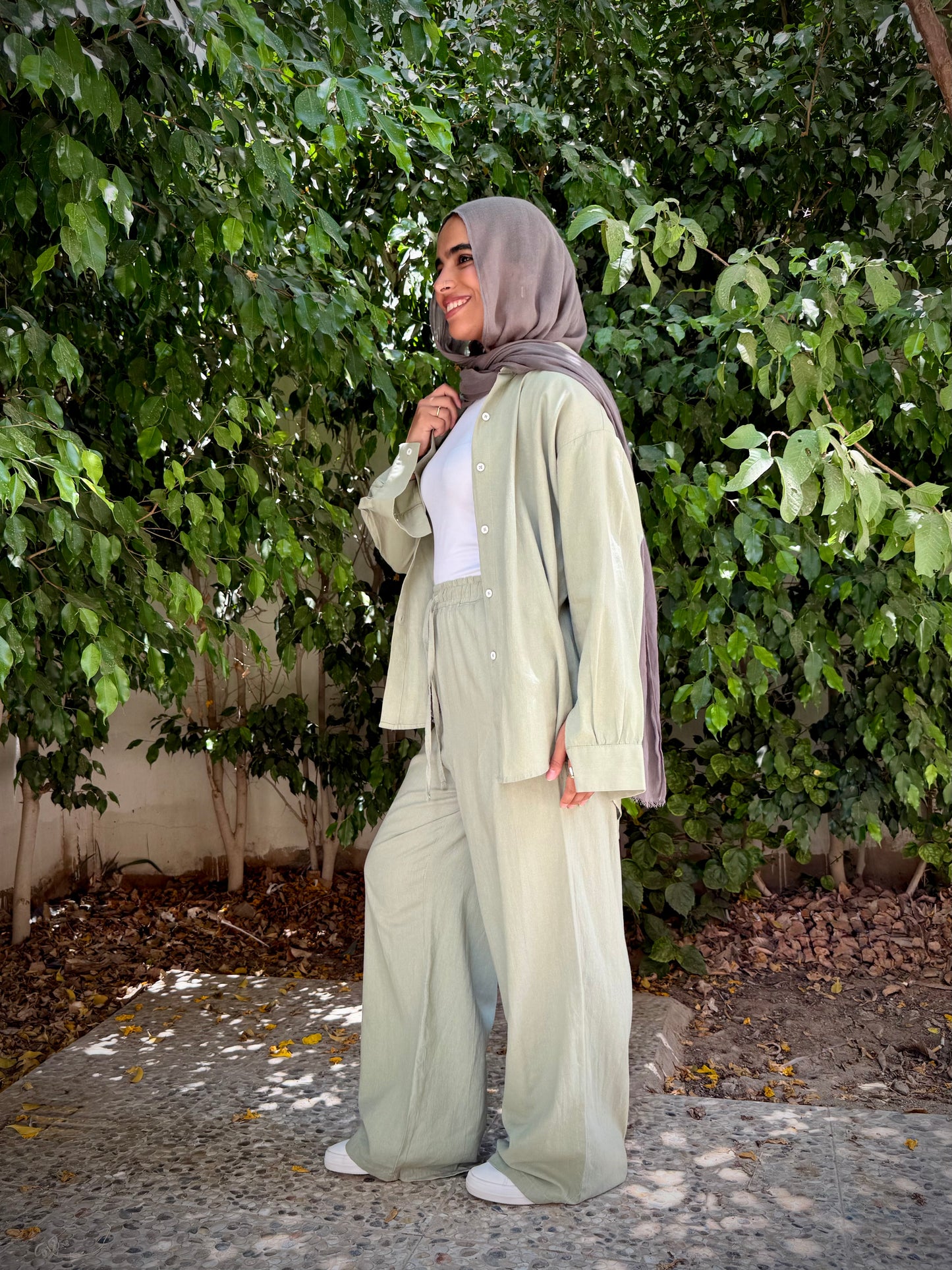Essential linen Shirt - Olive