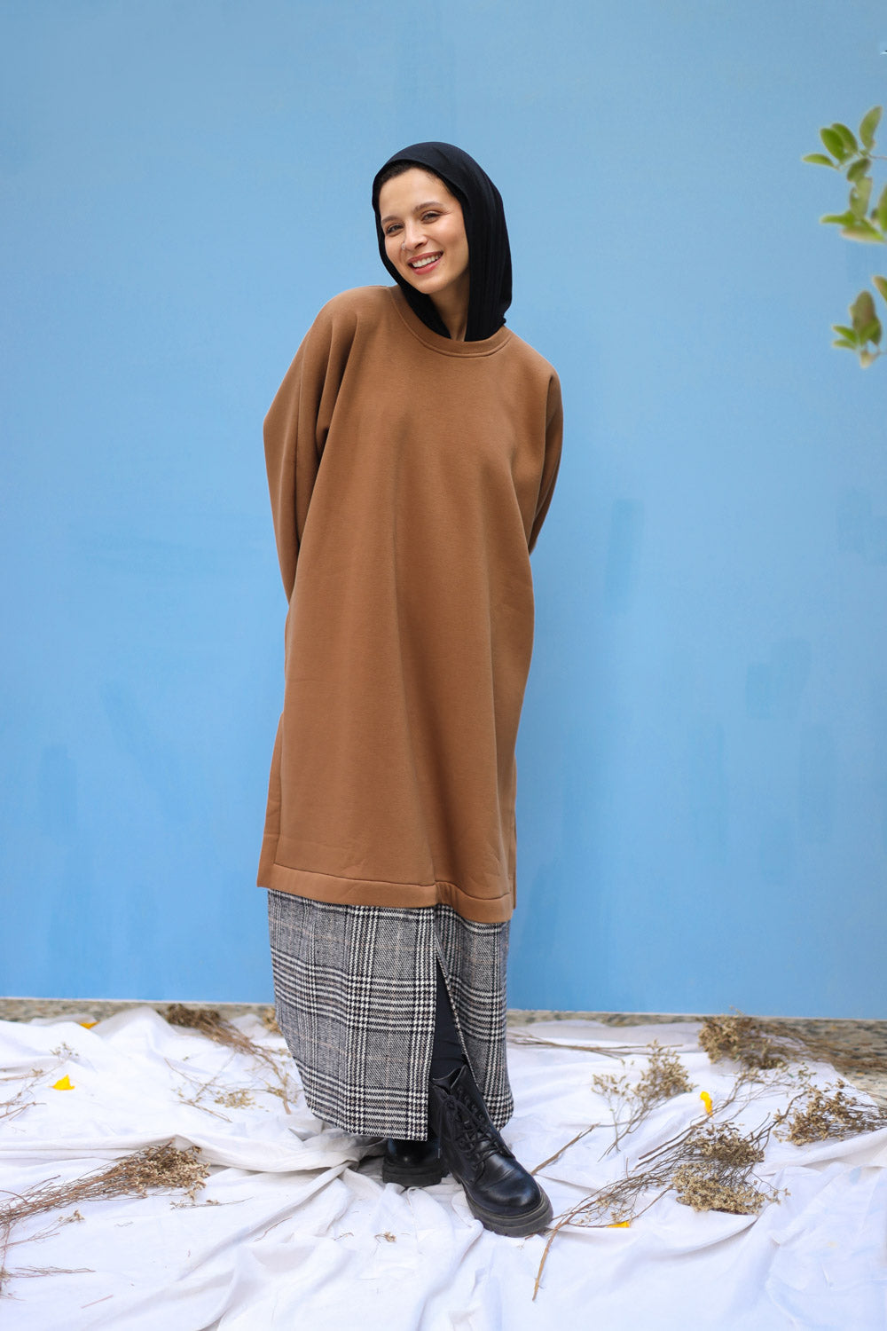 Cocoon Brown- Oversized dress shirt