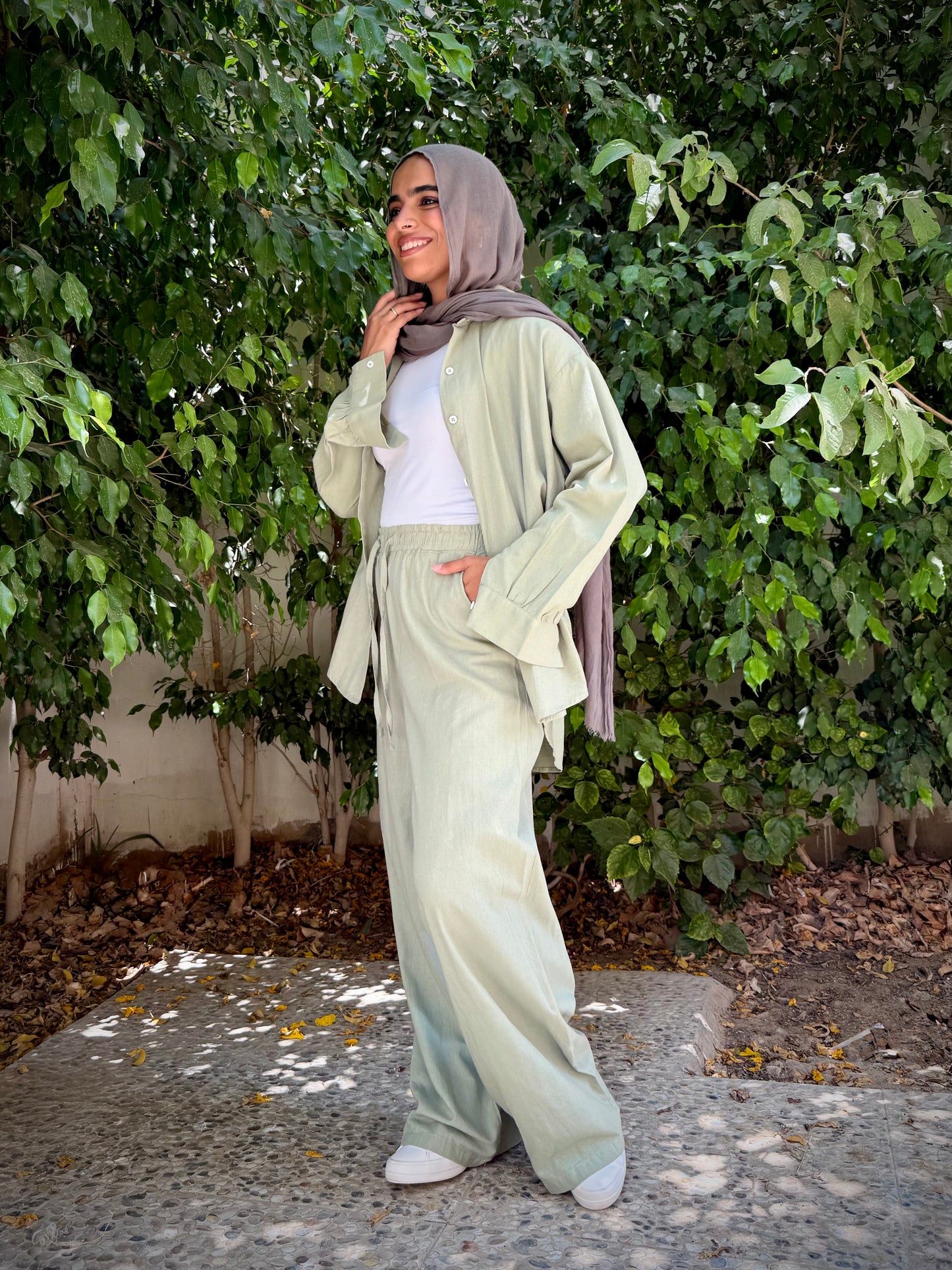 Essential linen Shirt - Olive