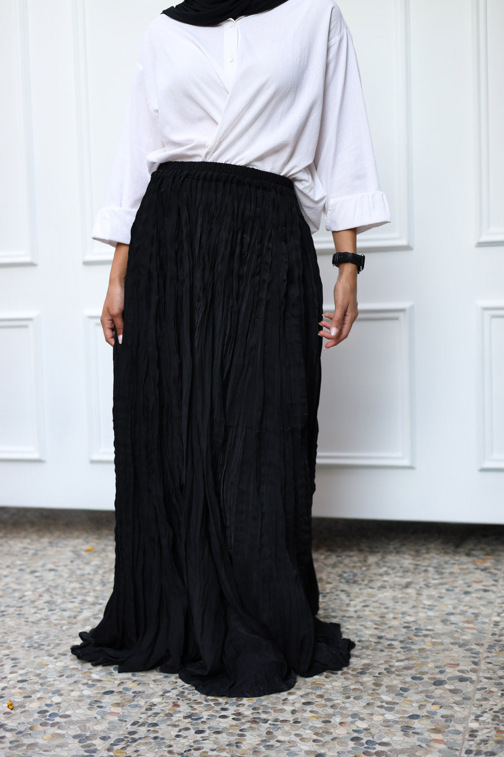 Crushed Skirt - Black