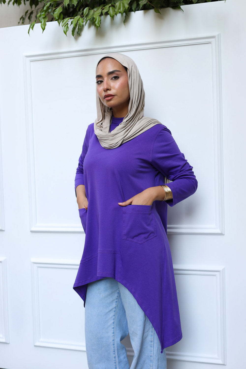 Cotton T-shirt Purple