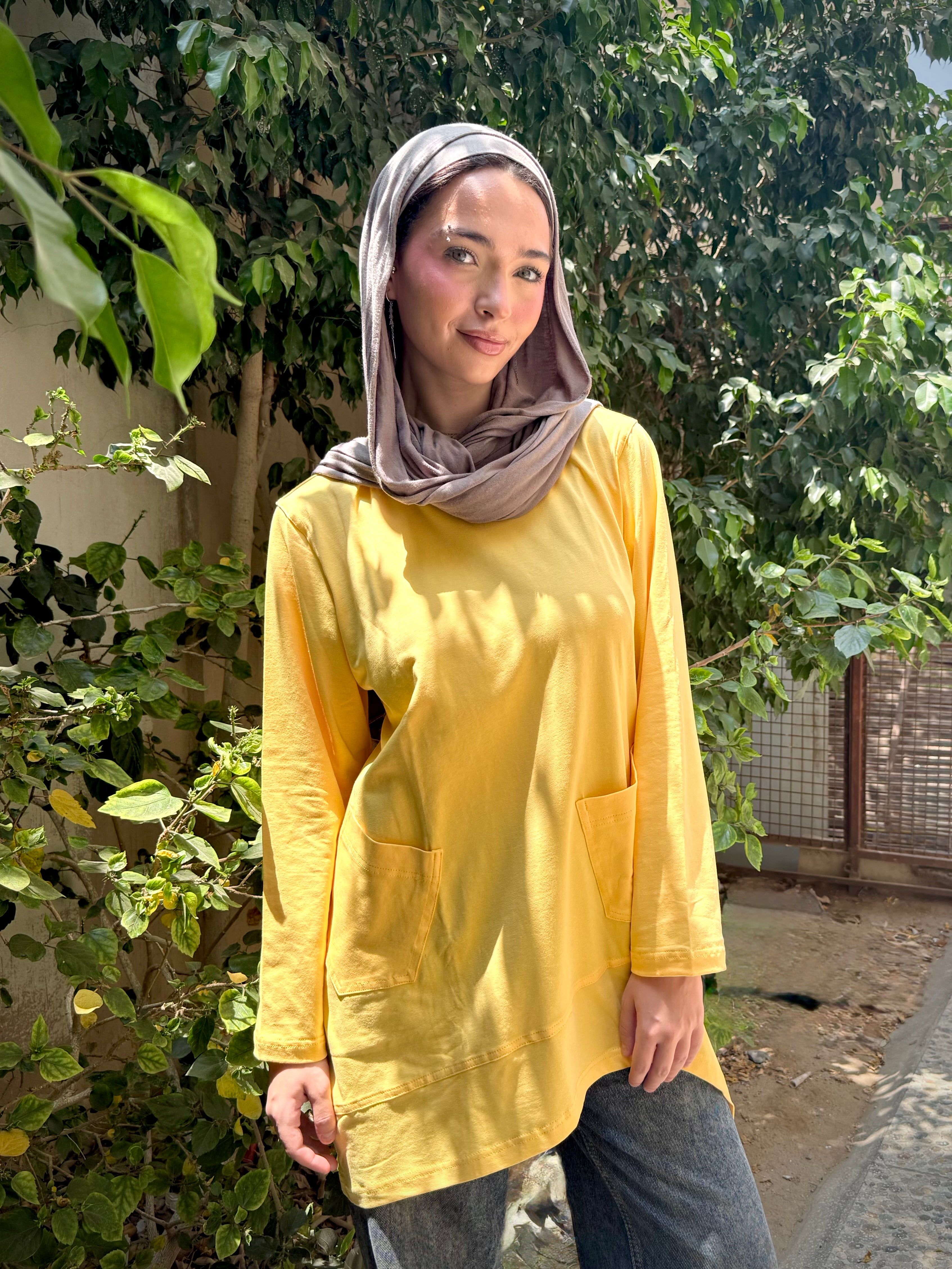 Cotton T-shirt Yellow