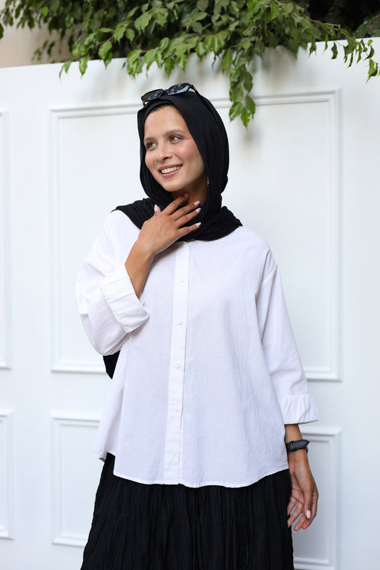 Essential linen Shirt -White