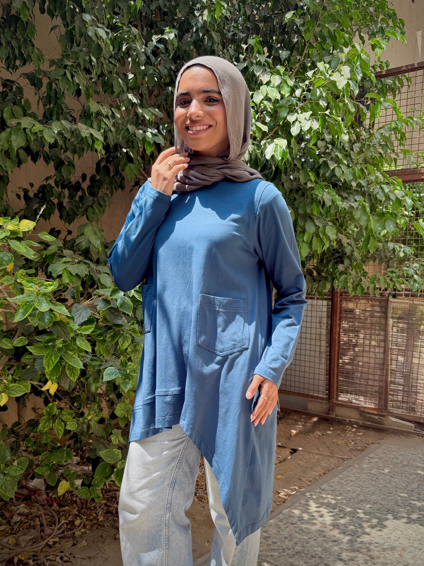 Cotton T-shirt Petrol