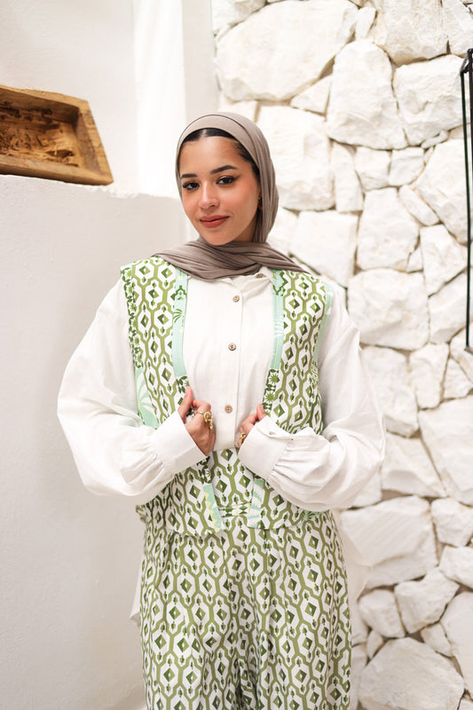 Arabisk combo- Olive (Vest and belt)