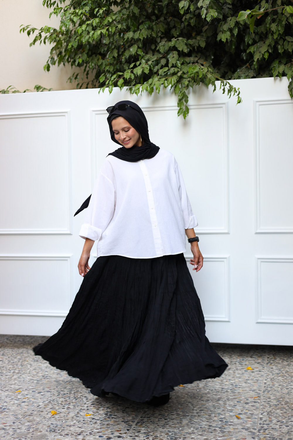 Crushed Skirt - Black