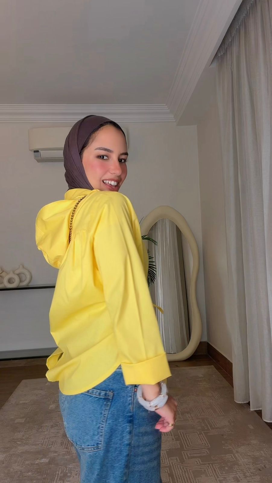 Chic-Cross Poplin Shirt (Yellow)