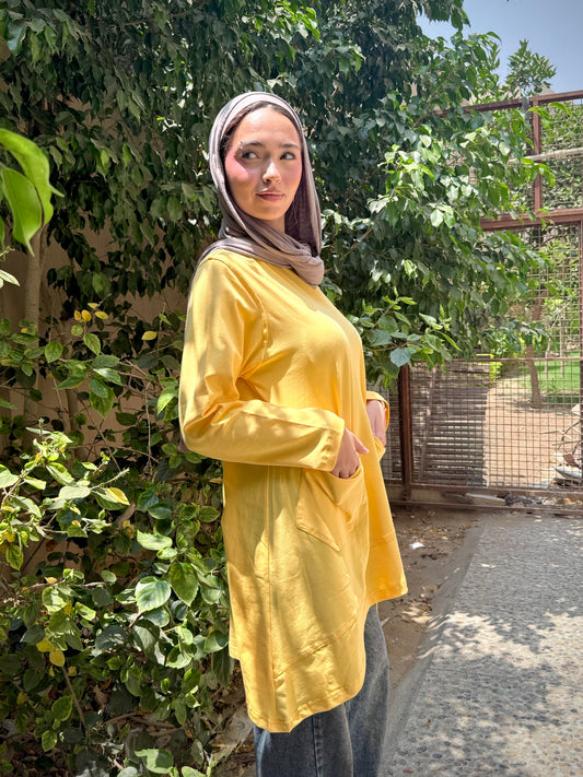 Cotton T-shirt Yellow