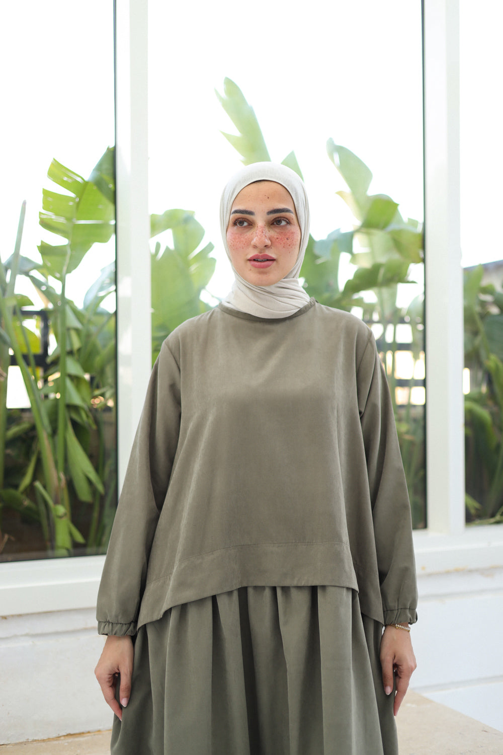 Motion dress- Olive