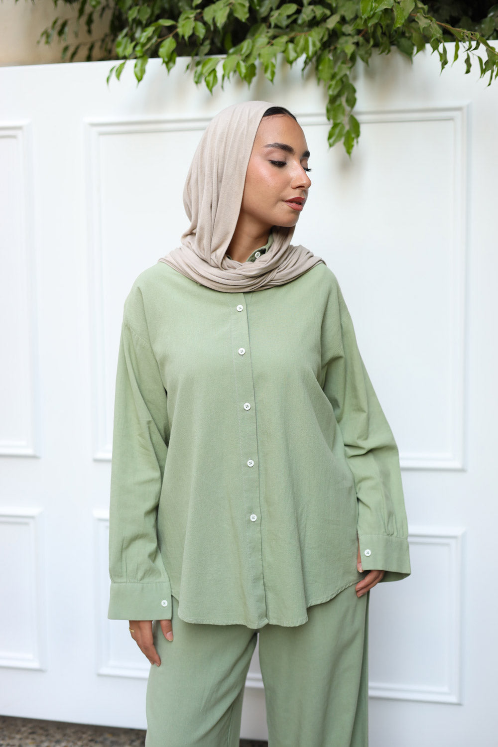 Essential linen Set - Olive