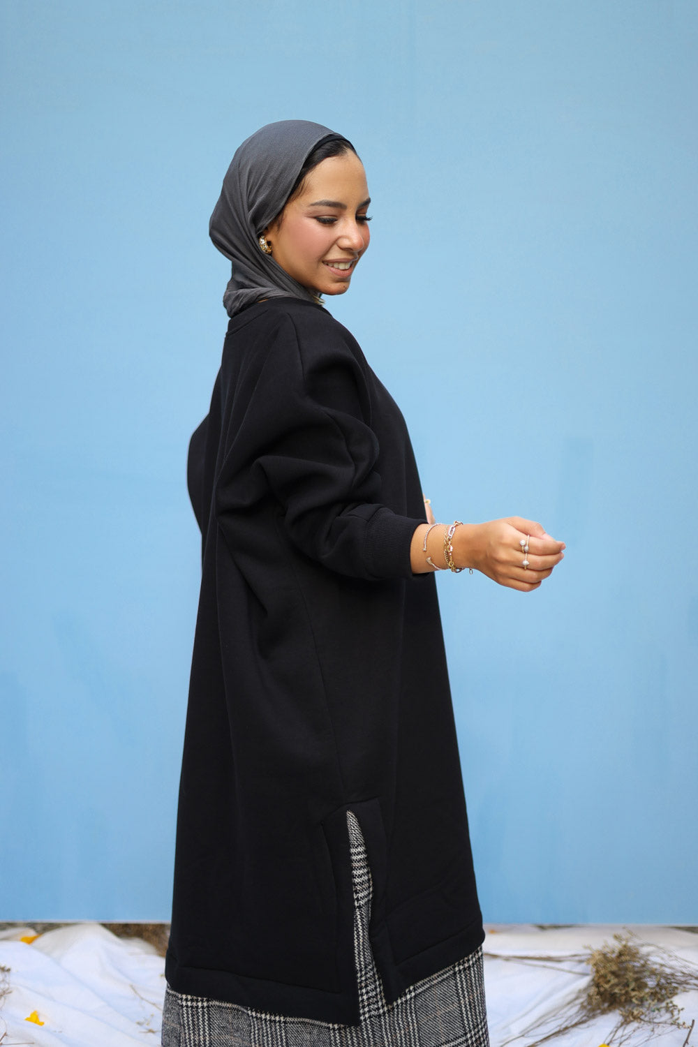 Cocoon Black _ Oversized dress shirt