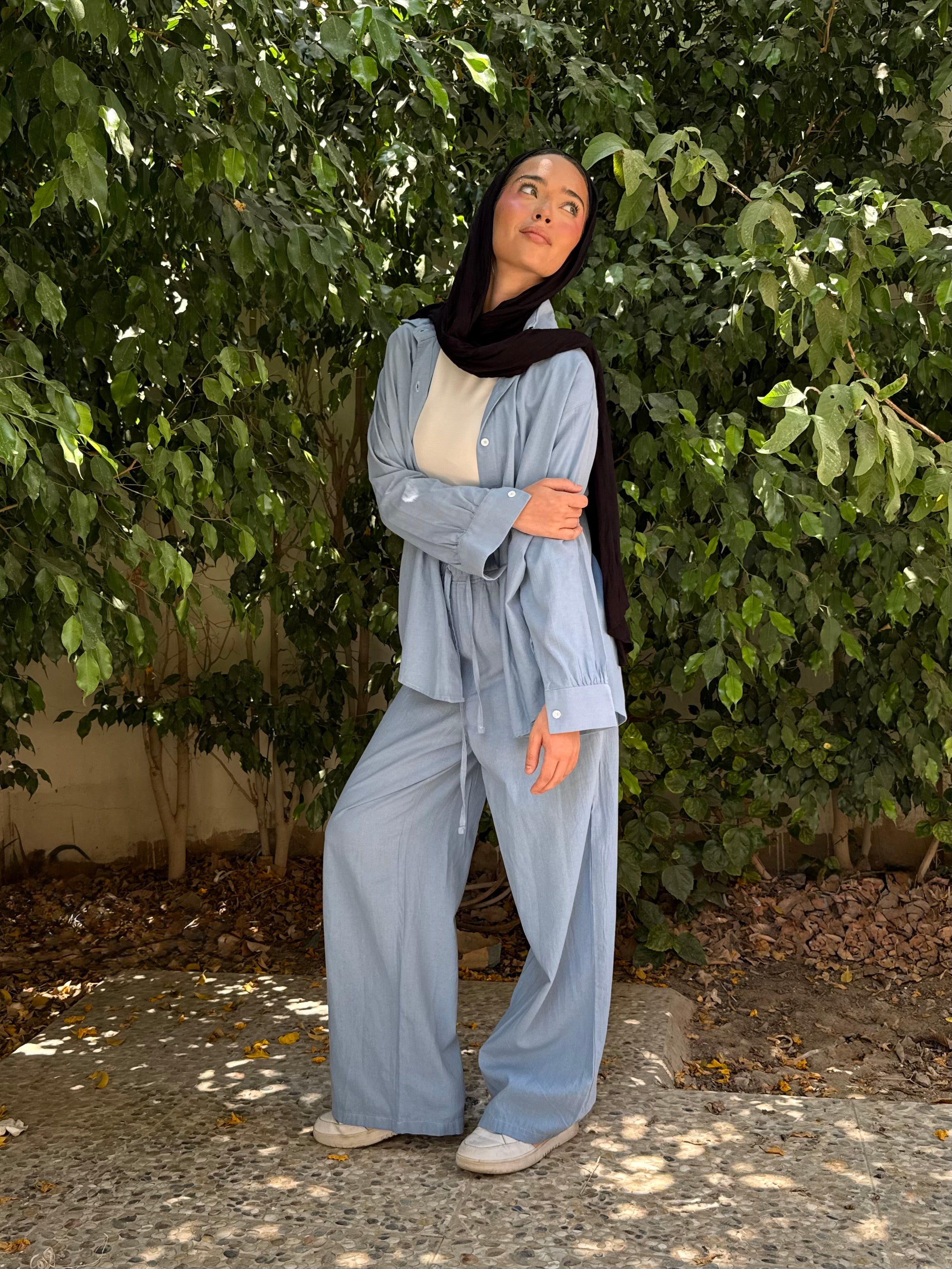 Essential linen Set - Blue