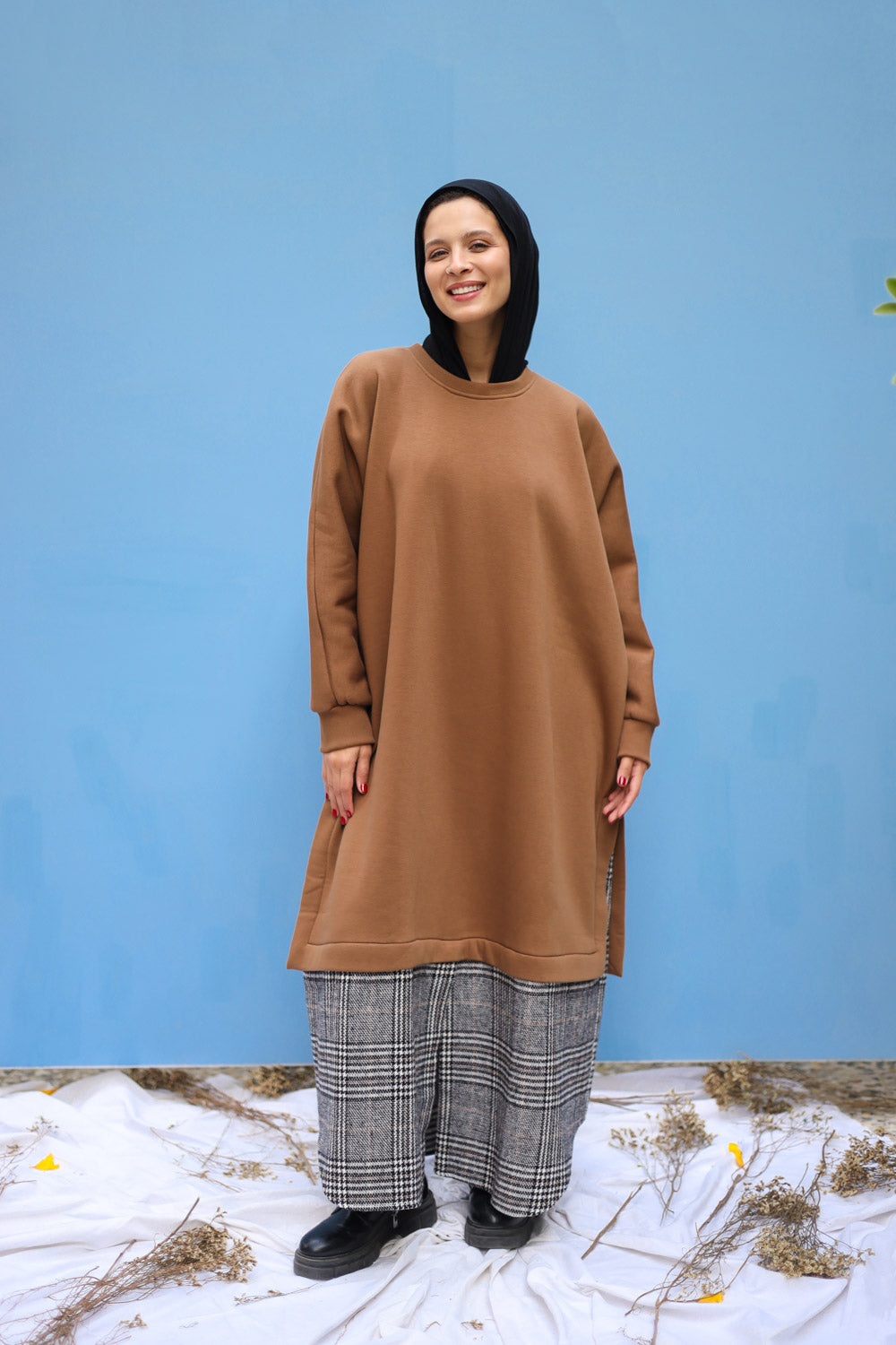 Cocoon Brown- Oversized dress shirt