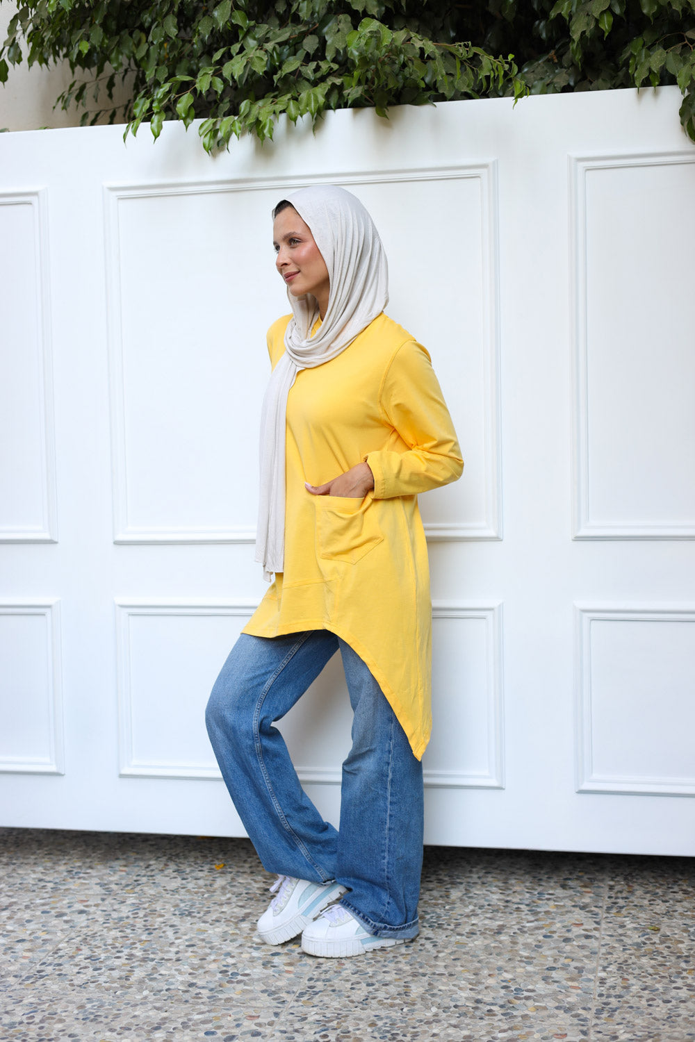Cotton T-shirt Yellow
